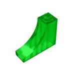 Brick Arch 1 x 3 x 2 Inverted - Inside Bow #18653  - 48-Trans-Green