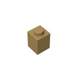 Brick 1 x 1 #3005 - 138-Dark Tan