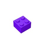 Brick 2 x 2 #3003 - 268-Dark Purple