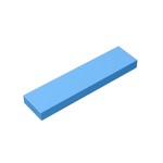 Tile 1 x 4 with Groove #2431  - 102-Medium Blue