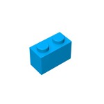 Brick 1 x 2 #3004 - 321-Dark Azure