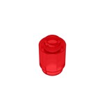 Brick Round 1 x 1 Open Stud #3062 - 41-Trans-Red