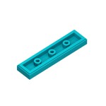 Tile 1 x 4 with Groove #2431  - 107-Dark Turquoise