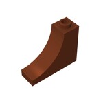 Brick Arch 1 x 3 x 2 Inverted - Inside Bow #18653  - 192-Reddish Brown