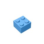 Brick 2 x 2 #3003 - 102-Medium Blue