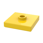 Plate Special 2 x 2 with Groove and Center Stud (Jumper) #87580 - 24-Yellow