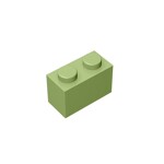 Brick 1 x 2 #3004 - 330-Olive Green