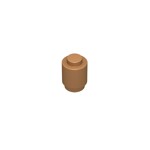 Brick Round 1 x 1 Open Stud #3062 - 312-Medium Dark Flesh