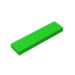 Tile 1 x 4 with Groove #2431  - 37-Bright Green