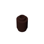 Brick Round 1 x 1 Open Stud #3062 - 308-Dark Brown