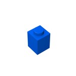 Brick 1 x 1 #3005 - 23-Blue