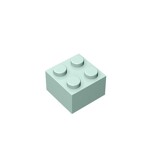 Brick 2 x 2 #3003 - 323-Light Aqua