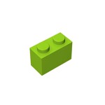 Brick 1 x 2 #3004 - 119-Lime