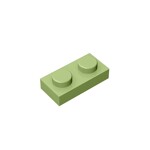 Plate 1 x 2 #3023 - 330-Olive Green