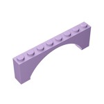 Brick Arch 1 x 8 x 2 Raised #16577  - 325-Lavender