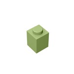 Brick 1 x 1 #3005 - 330-Olive Green