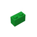 Brick 1 x 2 #3004 - 28-Green