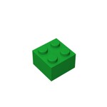 Brick 2 x 2 #3003 - 28-Green