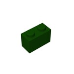 Brick 1 x 2 #3004 - 141-Dark Green