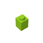 Brick 1 x 1 #3005 - 119-Lime