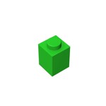 Brick 1 x 1 #3005 - 37-Bright Green