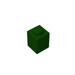 Brick 1 x 1 #3005 - 141-Dark Green