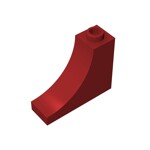 Brick Arch 1 x 3 x 2 Inverted - Inside Bow #18653  - 154-Dark Red