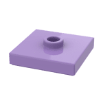 Plate Special 2 x 2 with Groove and Center Stud (Jumper) #87580 - 324-Medium Lavender