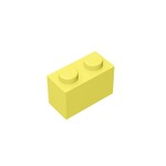 Brick 1 x 2 #3004 - 226-Bright Light Yellow