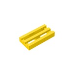 Tile, Modified 1 x 2 Grille #2412  - 24-Yellow