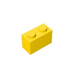 Brick 1 x 2 #3004 - 24-Yellow