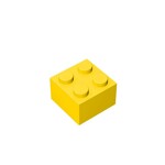 Brick 2 x 2 #3003 - 24-Yellow