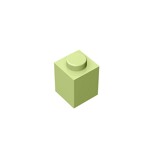 Brick 1 x 1 #3005 - 326-Yellowish Green