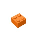 Brick 2 x 2 #3003 - 106-Orange