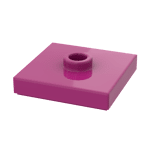 Plate Special 2 x 2 with Groove and Center Stud (Jumper) #87580 - 124-Magenta