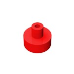 Tile Round 1 x 1 with Hollow Bar #20482  - 21-Red