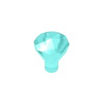 Rock 1 x 1 Jewel 24 Facet #30153 - 42-Trans-Light Blue