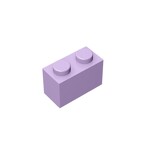 Brick 1 x 2 #3004 - 325-Lavender