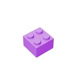 Brick 2 x 2 #3003 - 324-Medium Lavender