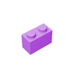 Brick 1 x 2 #3004 - 324-Medium Lavender