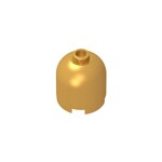 Brick Round 2 x 2 x 1 2/3 Dome Top [Undetermined Stud] #30151 - 297-Pearl Gold