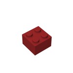 Brick 2 x 2 #3003 - 154-Dark Red