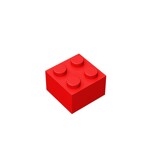 Brick 2 x 2 #3003 - 21-Red