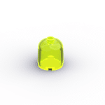 Brick Round 2 x 2 x 1 2/3 Dome Top [Undetermined Stud] #30151 - 49-Trans Neon Green