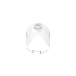 Brick Round 2 x 2 x 1 2/3 Dome Top [Undetermined Stud] #30151 - 40-Trans-Clear