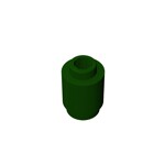 Brick Round 1 x 1 Open Stud #3062 - 141-Dark Green