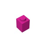 Brick 1 x 1 #3005 - 124-Magenta