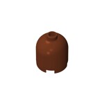 Brick Round 2 x 2 x 1 2/3 Dome Top [Undetermined Stud] #30151 - 192-Reddish Brown