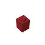 Brick 1 x 1 #3005 - 154-Dark Red