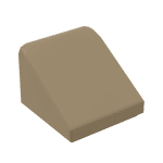 Slope 30 1 x 1 x 2/3 (Cheese Slope) #50746 - 138-Dark Tan